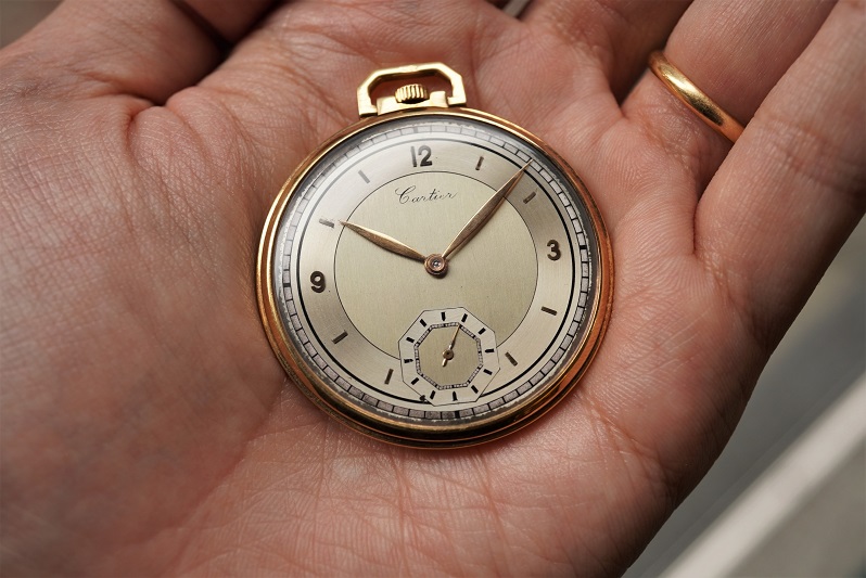 1930's カルティエ 懐中時計 18KYG（パテック・フィリップムーブ） | shellman-ginza-blog
